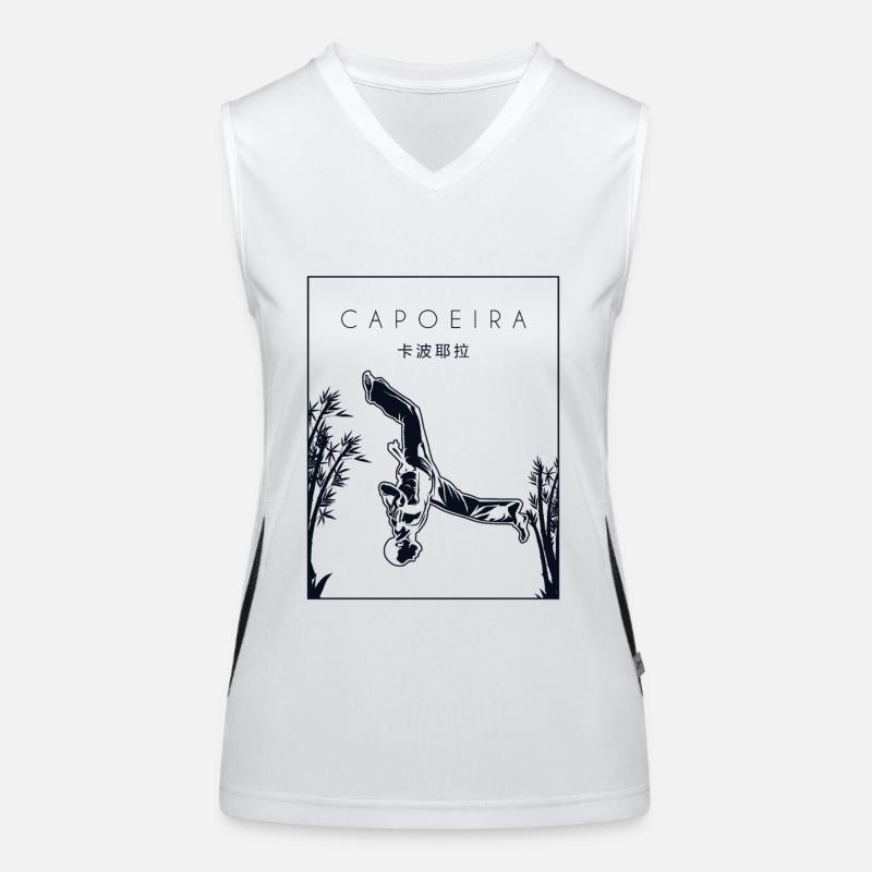 Capoeira Chinese Hanzi Ginga Capoeirista Dance Women's Functional Contrast Tank Top