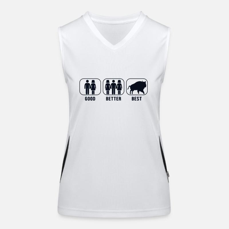 Gut Besser Bester Bison Büffel Amerikanischer Bison Funktionelles Kontrast-Tank Top für Frauen