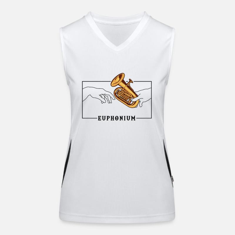 Michelangelo Schöpfung von Adam Euphonium Euphonist Funktionelles Kontrast-Tank Top für Frauen