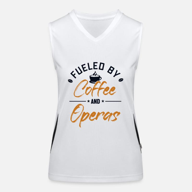 Fueled by Coffee and Operas Opera House Lover Women's Functional Contrast Tank Top