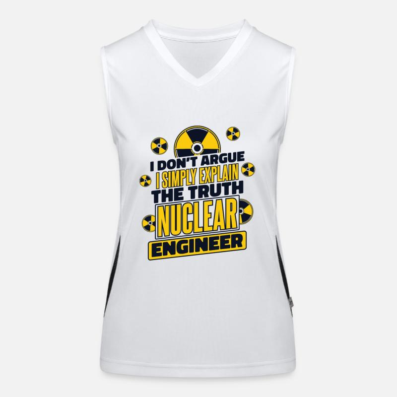 J’explique simplement la vérité Énergie Uranium Nucléaire Débardeur respirant contrasté Femme