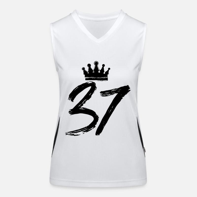 37 Zahl Krone Funktionelles Kontrast-Tank Top für Frauen