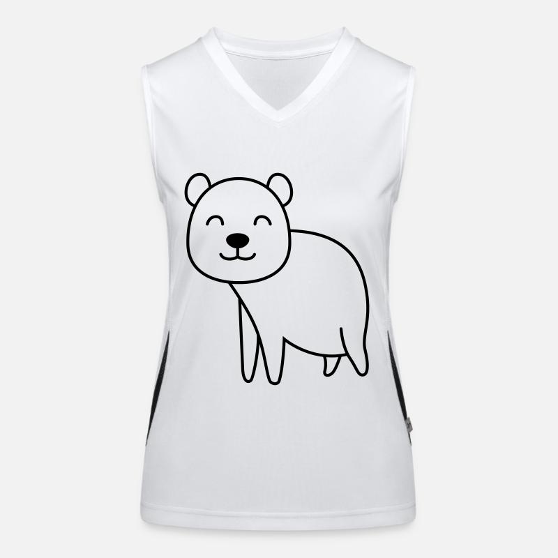 Bär Comic Funktionelles Kontrast-Tank Top für Frauen