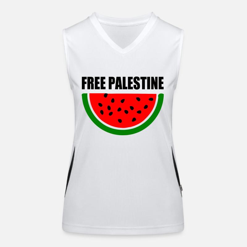 Free palestine Melon pastèque Débardeur respirant contrasté Femme