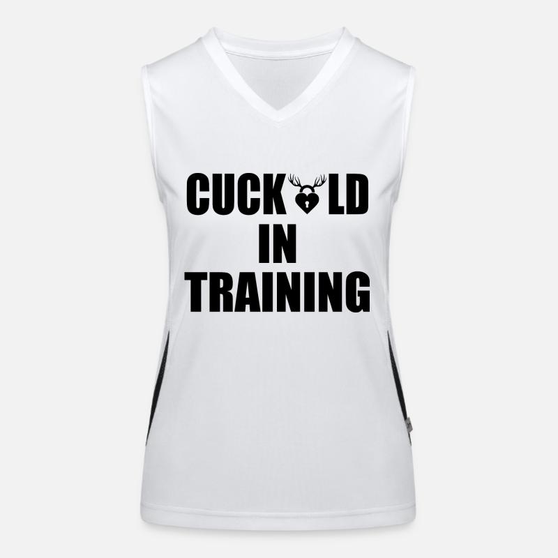 cuckold in training Débardeur respirant contrasté Femme