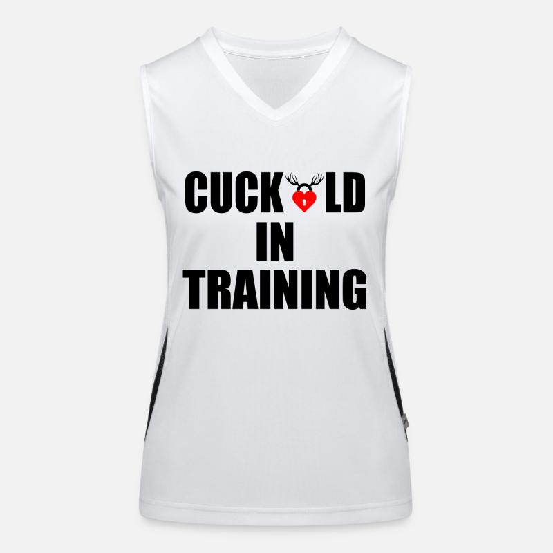 cuckold in training Débardeur respirant contrasté Femme