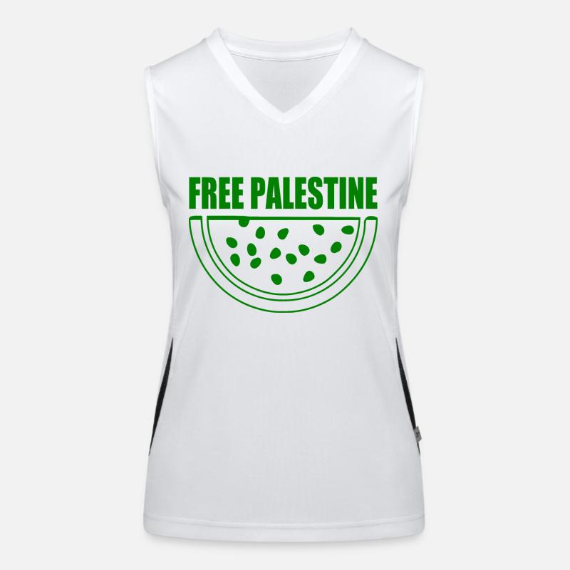 Free palestine melon pastèque Débardeur respirant contrasté Femme