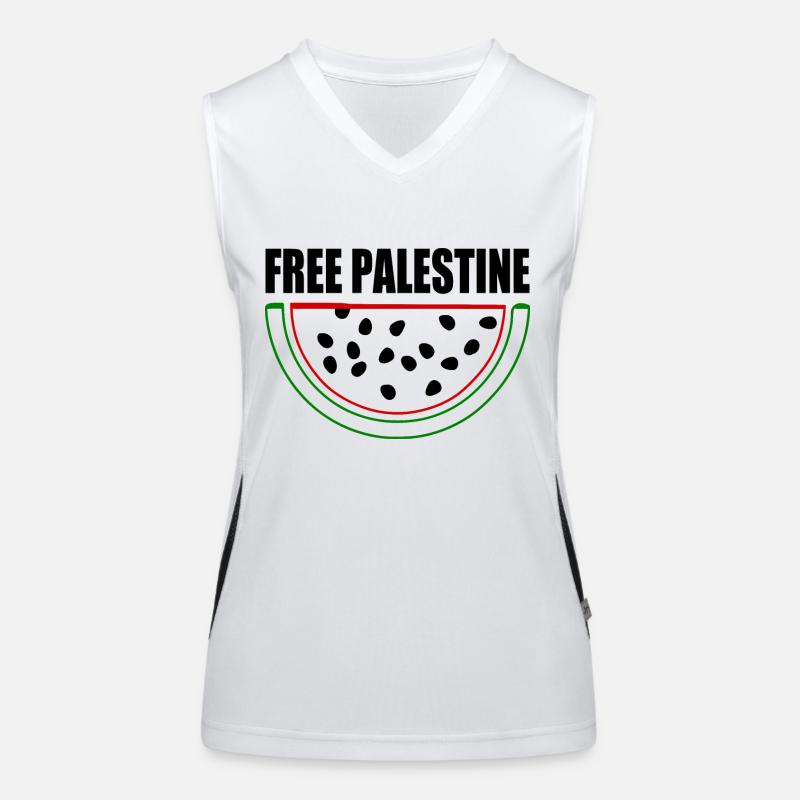 Free palestine Melon pastèque Débardeur respirant contrasté Femme