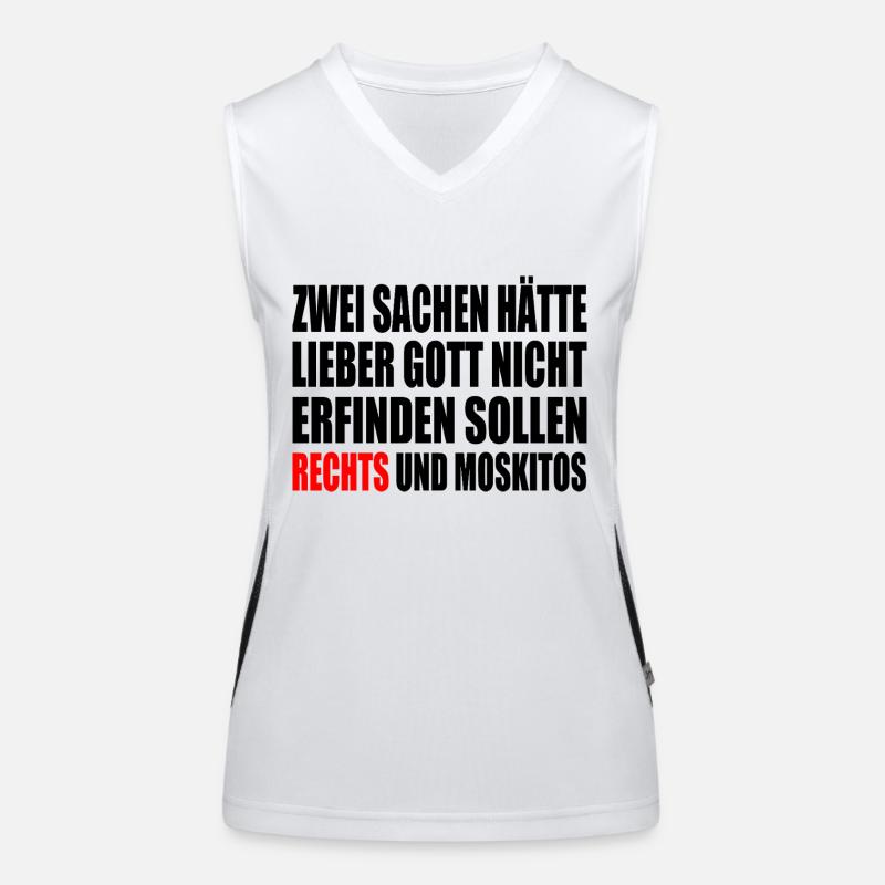 Gegen rechts Funktionelles Kontrast-Tank Top für Frauen