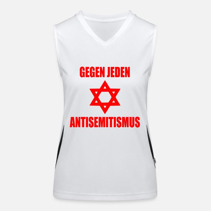 gegen jeden antisemitismus Funktionelles Kontrast-Tank Top für Frauen