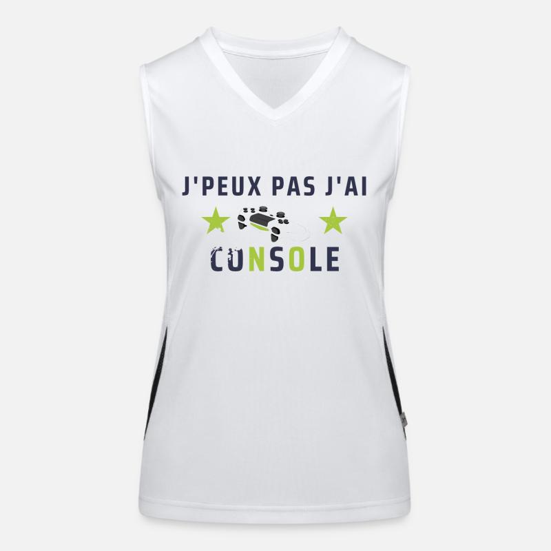 J peux pas j ai console Débardeur respirant contrasté Femme