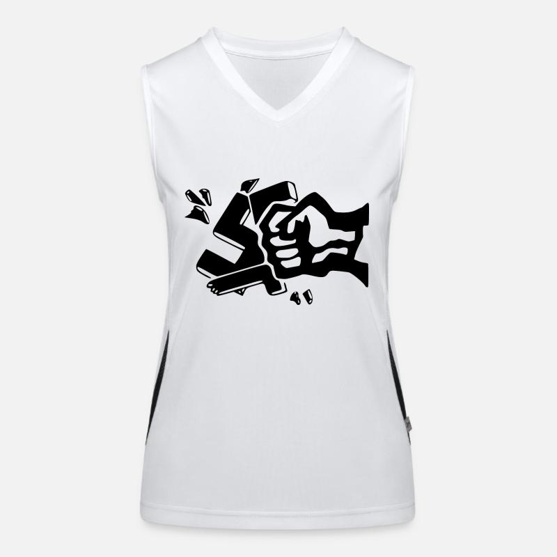Against nazis faust Women's Functional Contrast Tank Top