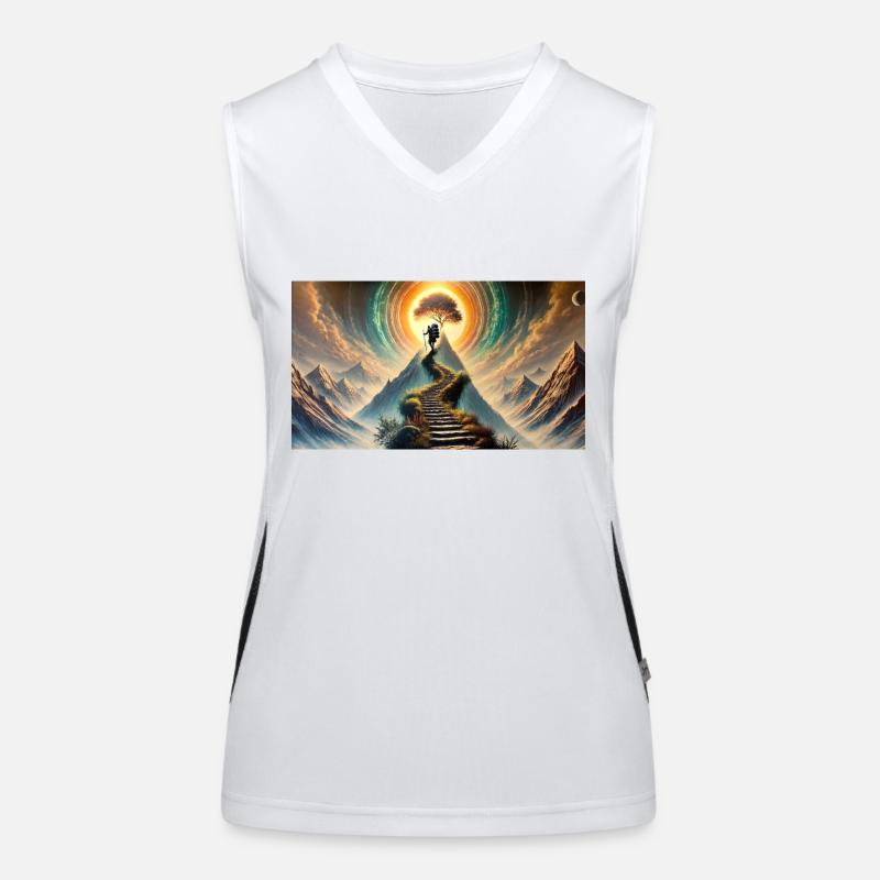 Der Weg nach oben Funktionelles Kontrast-Tank Top für Frauen