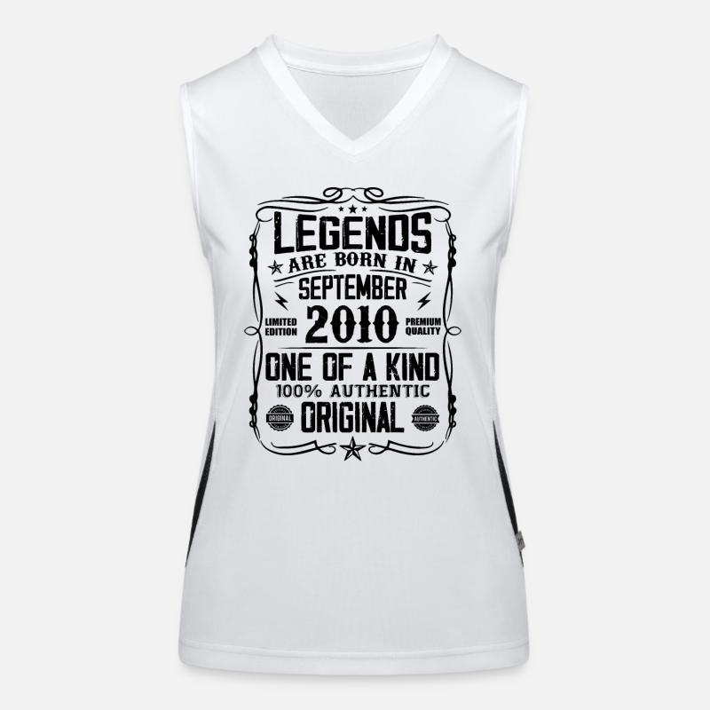 September 2010 Vintage Retro Geburtstagsgeschenk Funktionelles Kontrast-Tank Top für Frauen