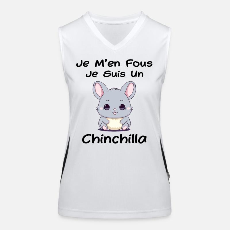 Petit chinchilla mignon Débardeur respirant contrasté Femme