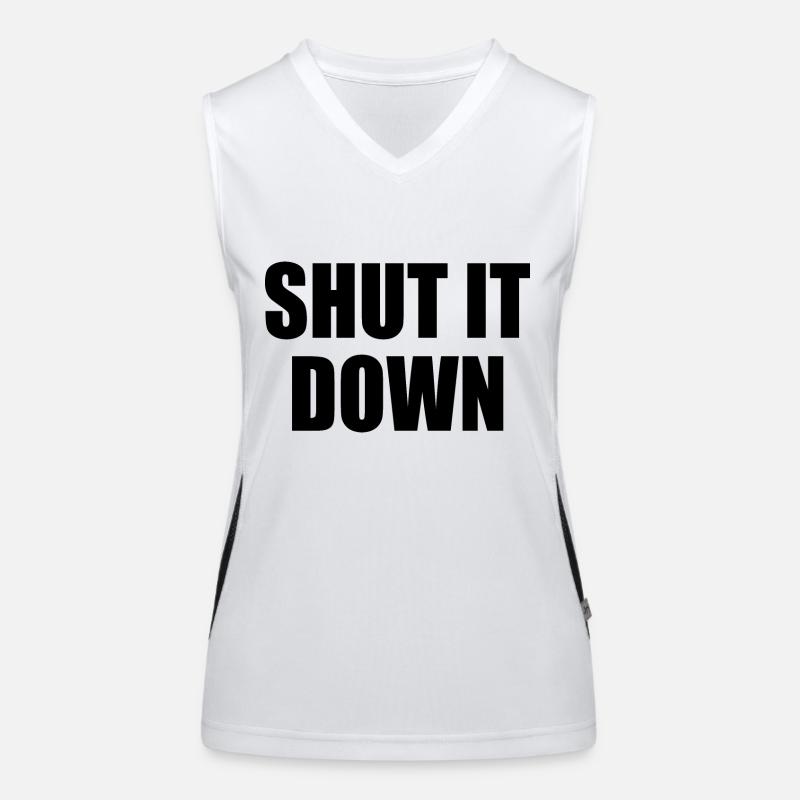Shut it down Funktionelles Kontrast-Tank Top für Frauen