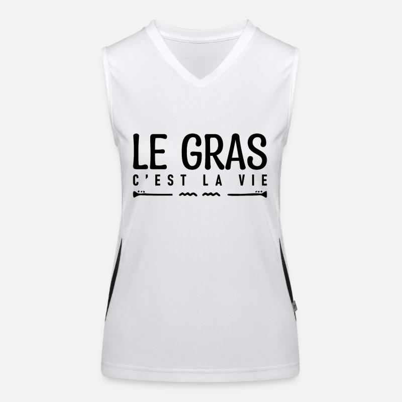 Le gras c'est la vie. j'aime le gras. Débardeur respirant contrasté Femme