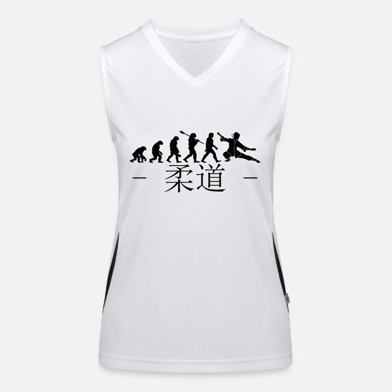 Karate evolution. martial arts. Gift Idea.Japan Women's Functional Contrast Tank Top