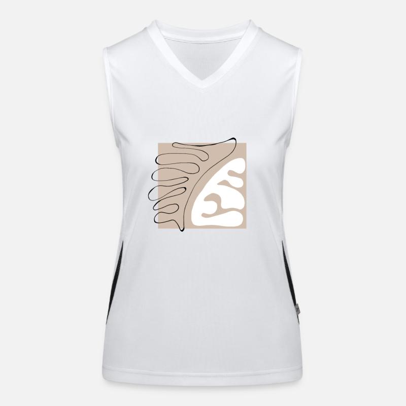 Cut out abstraktes Bild Funktionelles Kontrast-Tank Top für Frauen