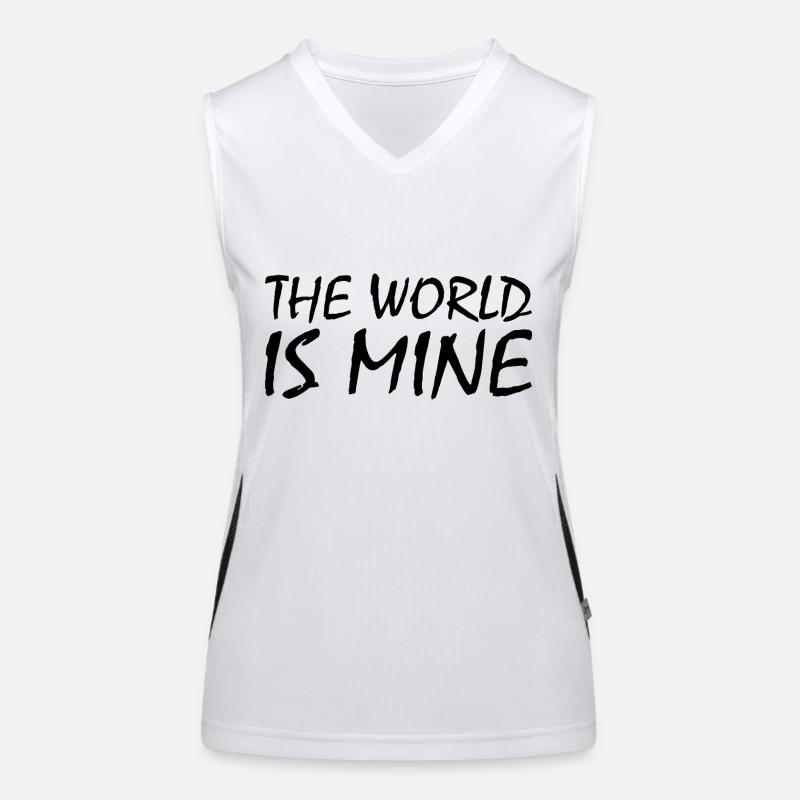 THE WORLD IS MINE Funktionelles Kontrast-Tank Top für Frauen