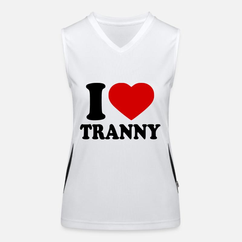 I love tranny Débardeur respirant contrasté Femme