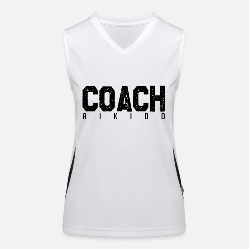 Aikido coach. Aikido trainer. Gift coach. Women's Functional Contrast Tank Top