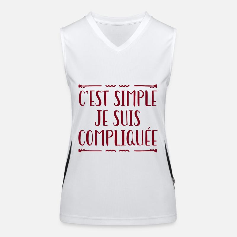 C'est Simple Je Suis Compliquée Débardeur respirant contrasté Femme