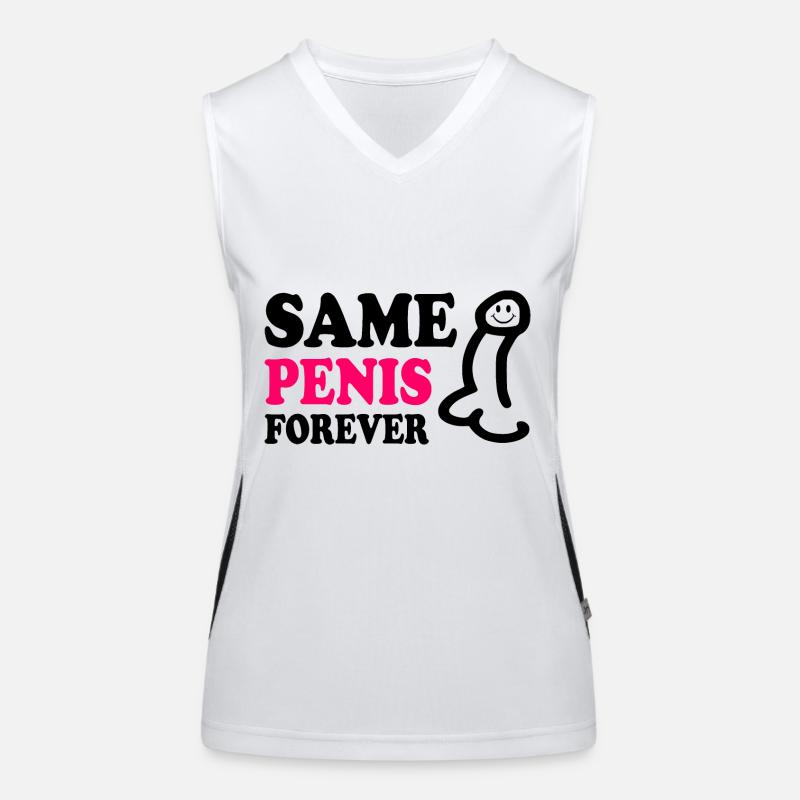 Same penis forever Funktionelles Kontrast-Tank Top für Frauen