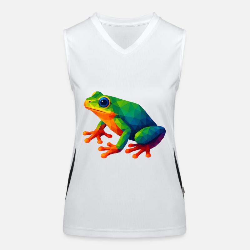 WPAP Stil Tiere - Laubfrosch Funktionelles Kontrast-Tank Top für Frauen
