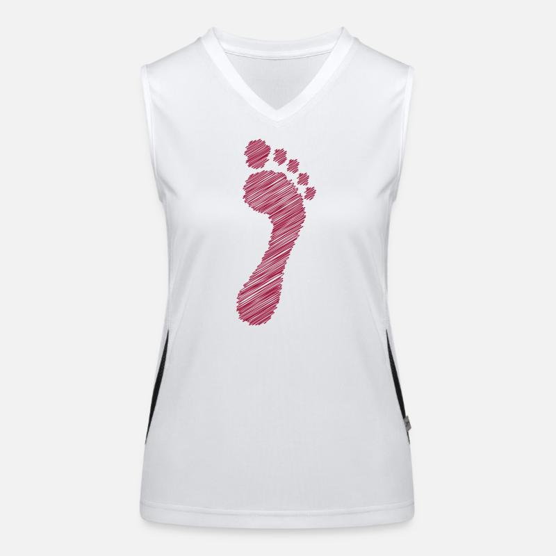 Natural Runners Barefoot Dark Red Women's Functional Contrast Tank Top