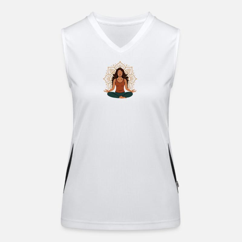 Meditation - Selbstfindung Funktionelles Kontrast-Tank Top für Frauen
