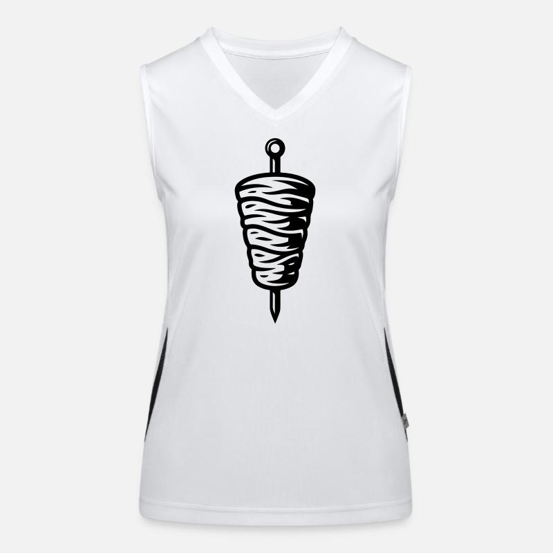 Kebab symbol Women's Functional Contrast Tank Top