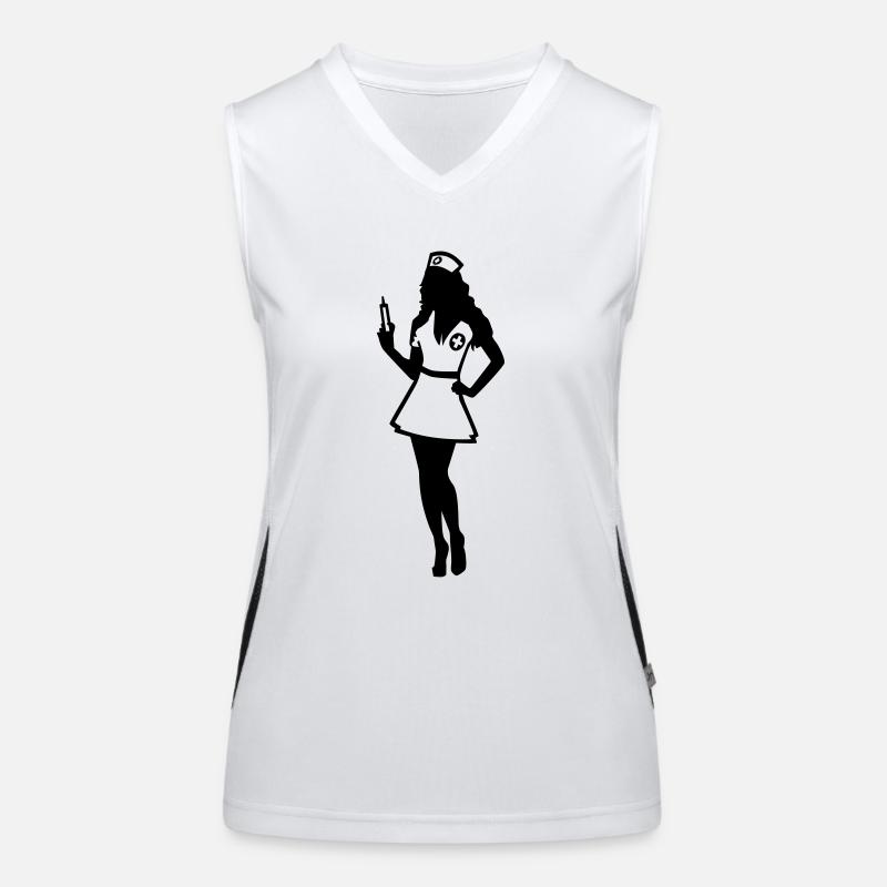 Krankenschwester Funktionelles Kontrast-Tank Top für Frauen