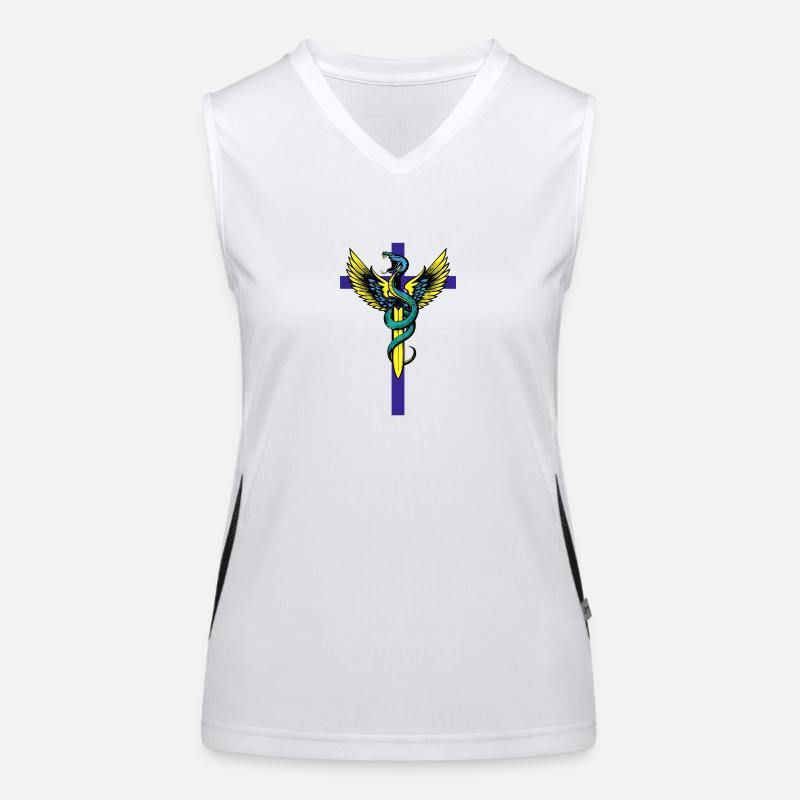 Croix de serpent Débardeur respirant contrasté Femme