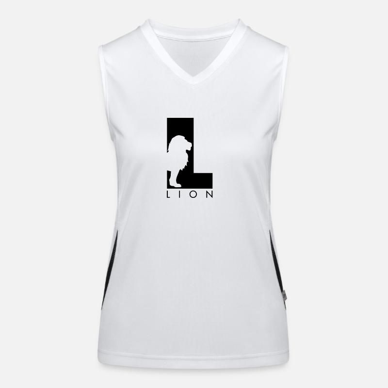Lion Silhouette Löwe Funktionelles Kontrast-Tank Top für Frauen