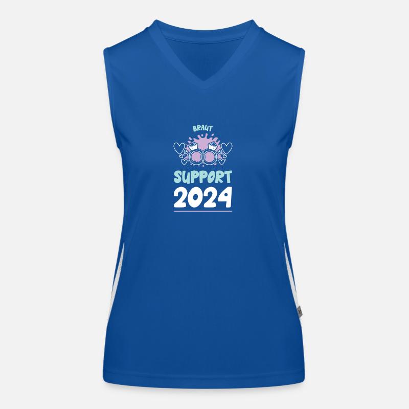 Braut Support 2024 Hochzeit Funktionelles Kontrast-Tank Top für Frauen
