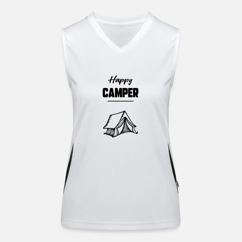 Glücklicher Camper Funktionelles Kontrast-Tank Top für Frauen