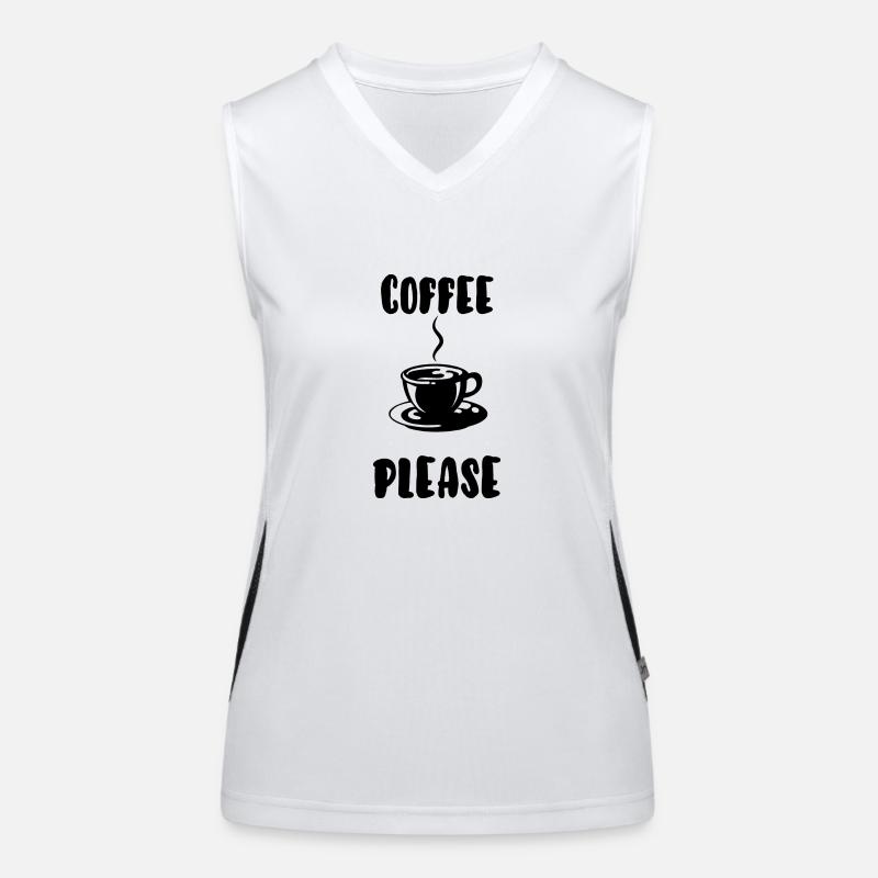coffee please Women's Functional Contrast Tank Top
