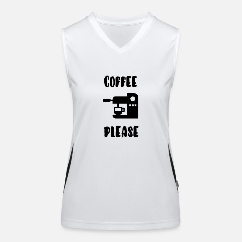 coffee please Women's Functional Contrast Tank Top