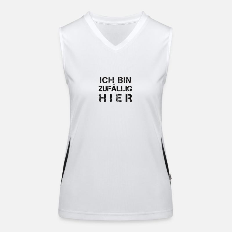 Ich bin zufällig hier Funktionelles Kontrast-Tank Top für Frauen
