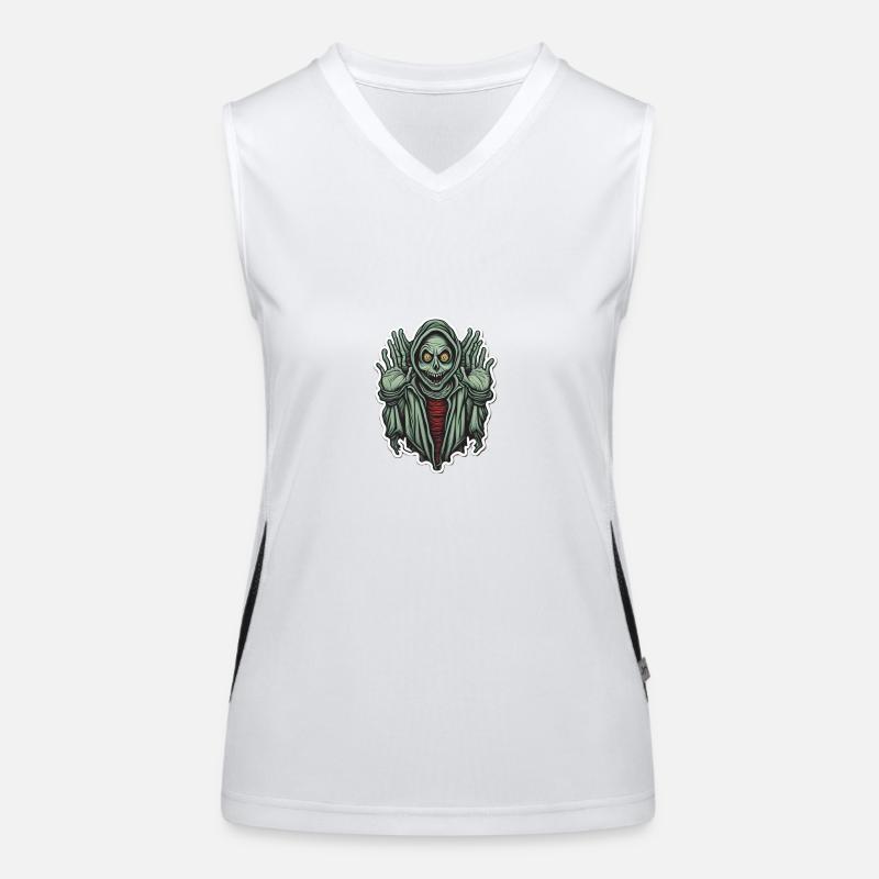 Grusel Skelett Funktionelles Kontrast-Tank Top für Frauen