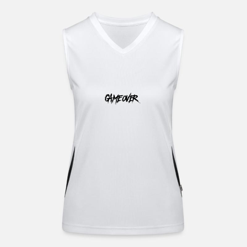 Game Over - Game End, The Gamer Hatescreen Women's Functional Contrast Tank Top