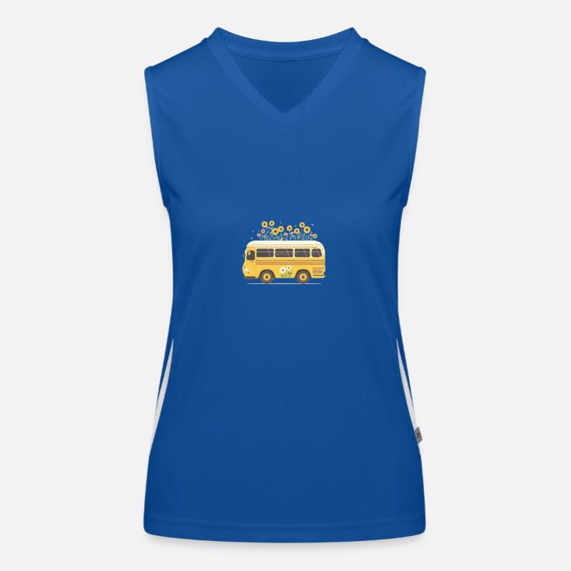 Charming Bus Trip 5 Women's Functional Contrast Tank Top