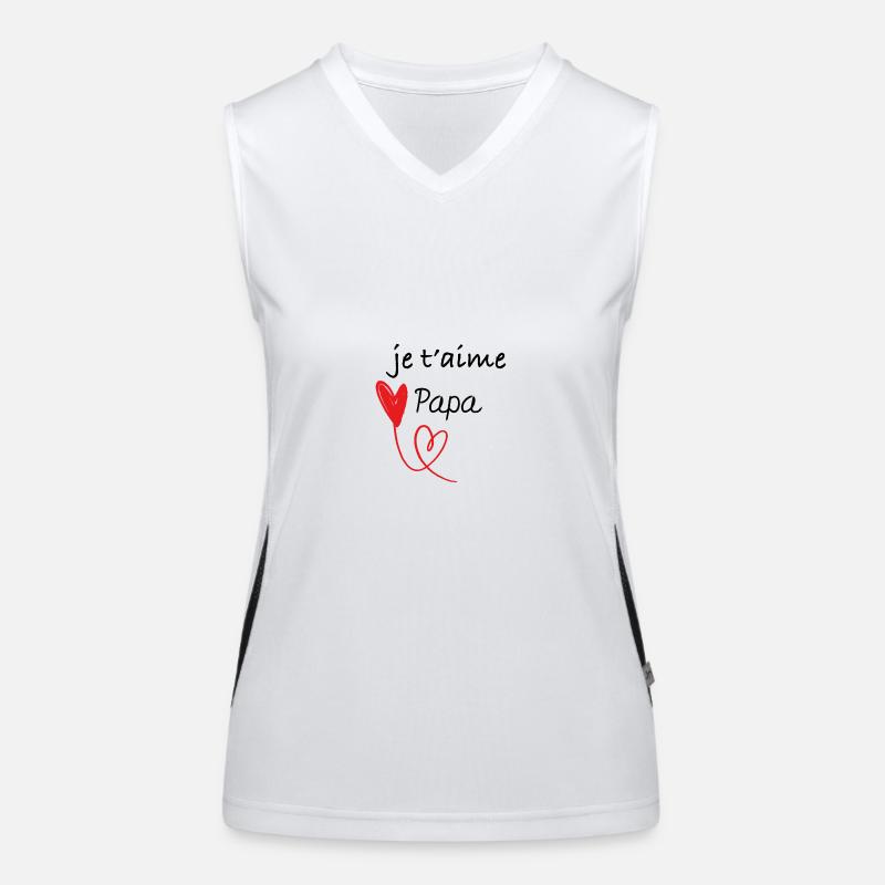Je t'aime papa Débardeur respirant contrasté Femme