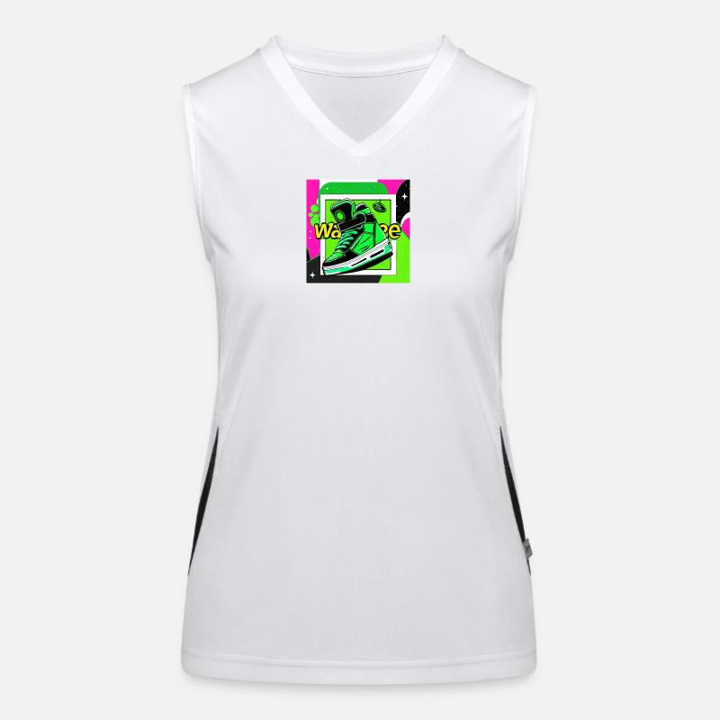 Neon Sneaker Pop Art Funktionelles Kontrast-Tank Top für Frauen