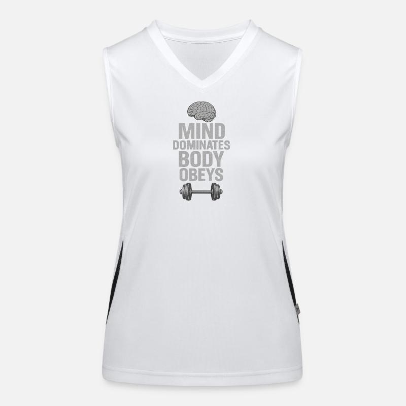 Conception de motivation mentale et forme physique Débardeur respirant contrasté Femme