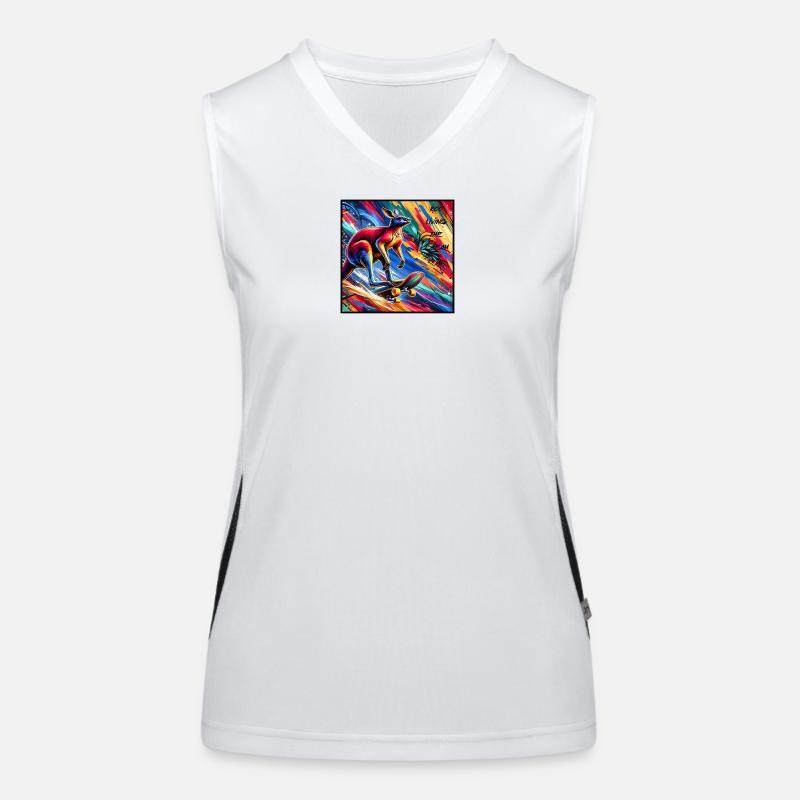Kathy Sophia kangaroo t-shirts  Women's Functional Contrast Tank Top