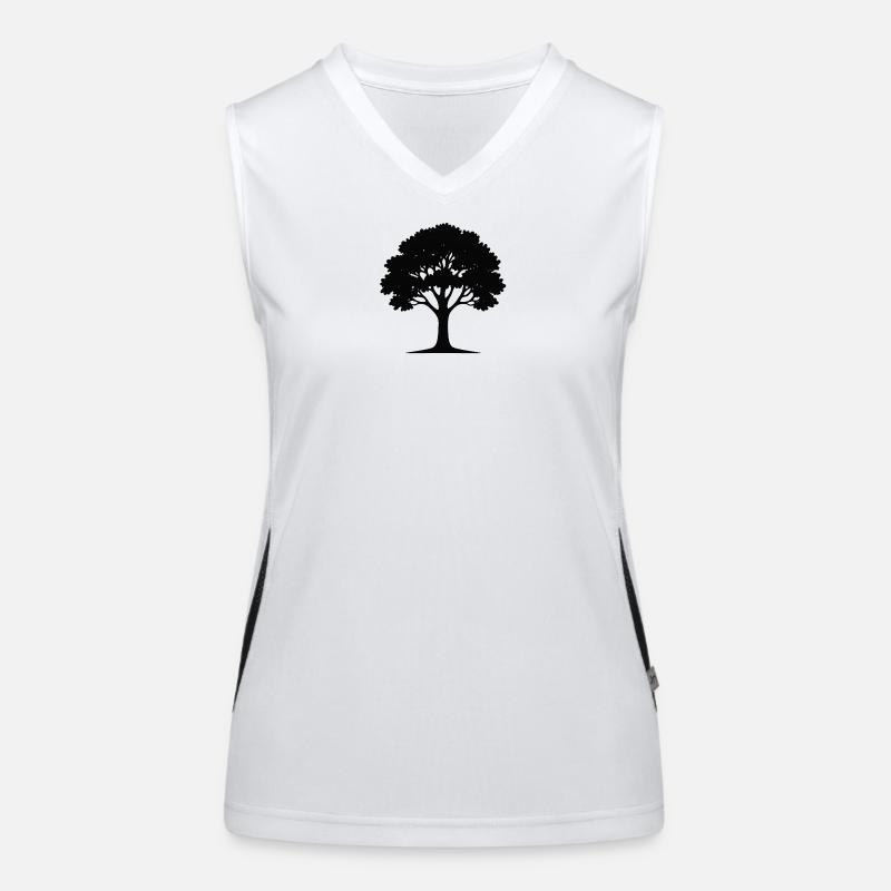 Stilvolle Baum-Kunst Illustration Funktionelles Kontrast-Tank Top für Frauen