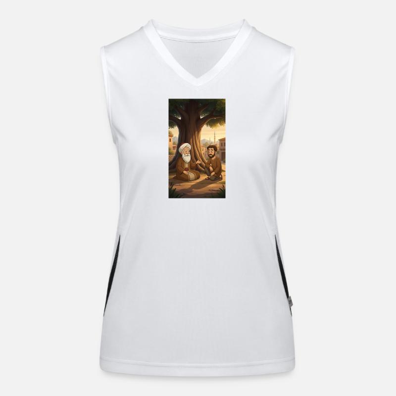 Wisdom under the tree: nature & tranquility Women's Functional Contrast Tank Top