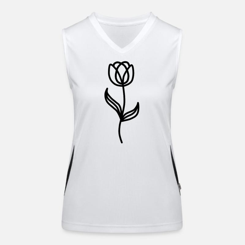 Tulipe minimaliste Débardeur respirant contrasté Femme